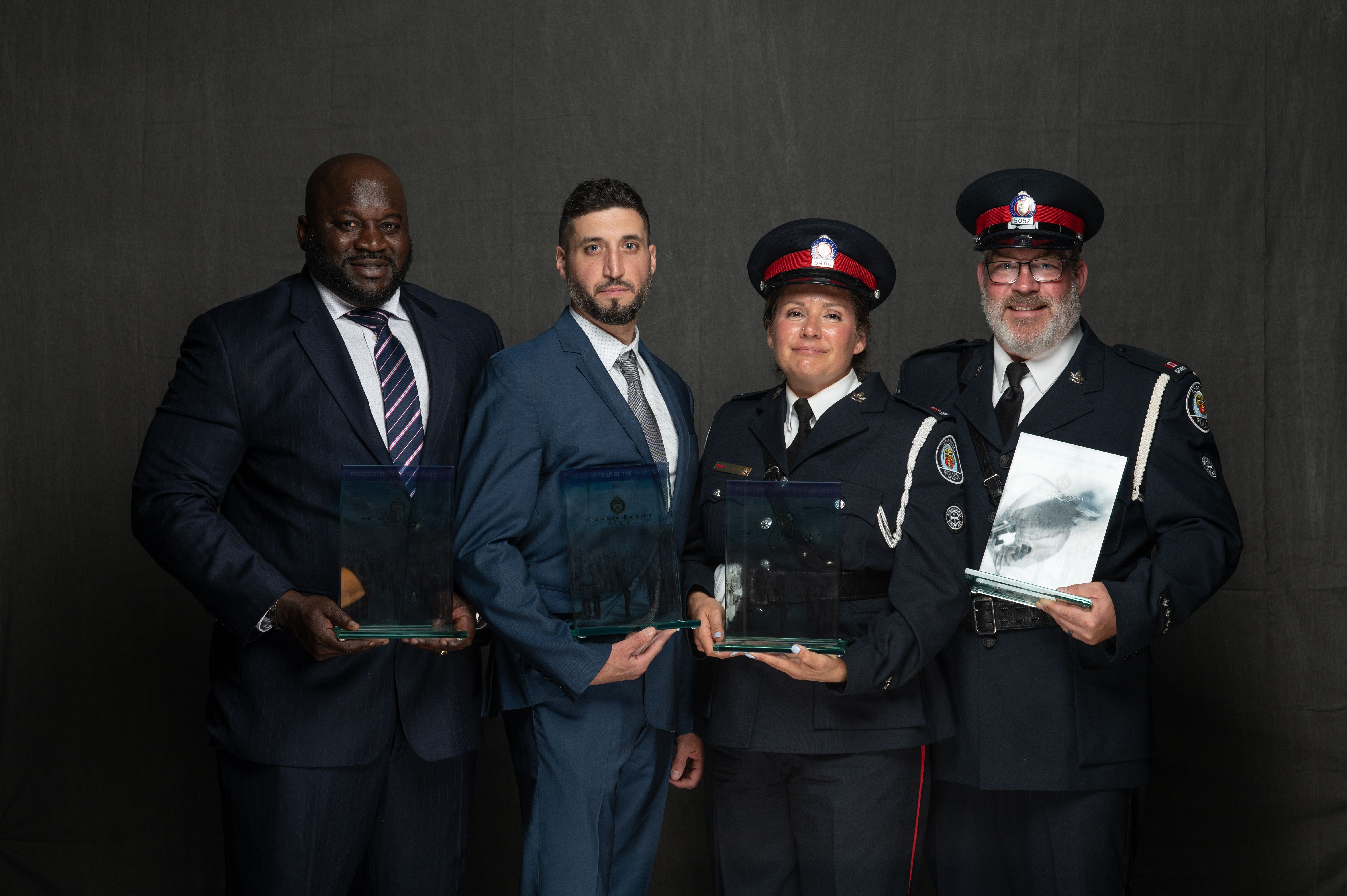 picture of four of the winners of the Police Excellence Awards